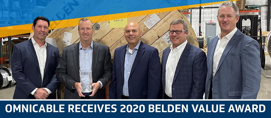 OmniCable Receives 2020 Belden Value Award OmniCable receives The We Play to Win - Belden Value Award.